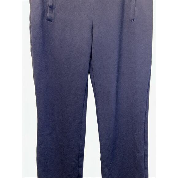 Chicos Navy Stretch Ponte knit pull-on straight Leg Womens M/8 - Picture 3 of 11